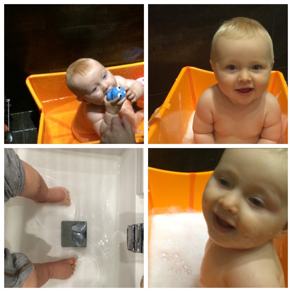 Stokke badbalja. Bubbelbad och fotbad.