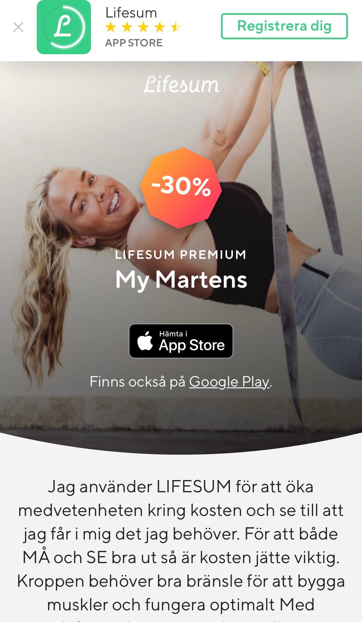 Gå Ner I Vikt Med Lifesum